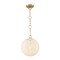 Designers Fountain Wine Flower 60 Watt 1-Light Brushed Gold Glam Pendant Light with White Art Glass Shade D329M-11P-BG - alternate 6